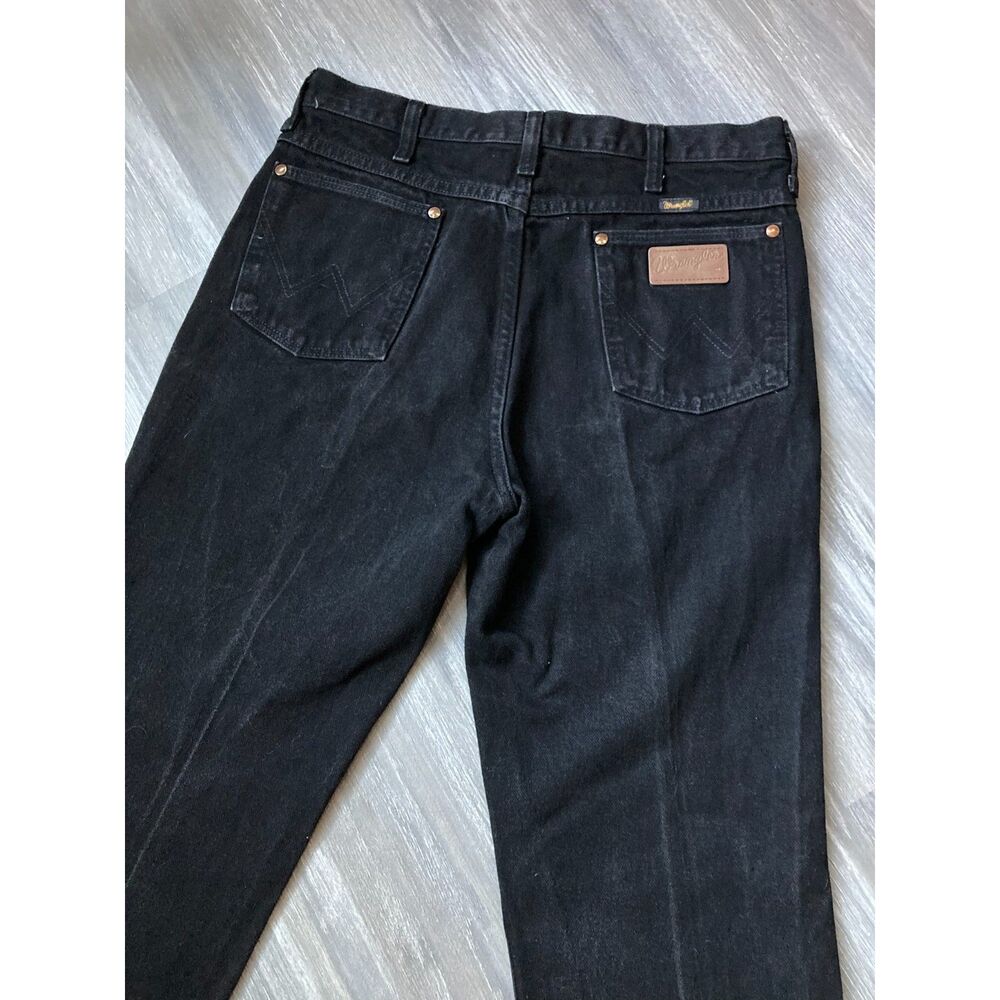 Vintage Black Wrangler 936WBK 32 x 34 Beautiful Marble & Crease Fade Cowboy USA